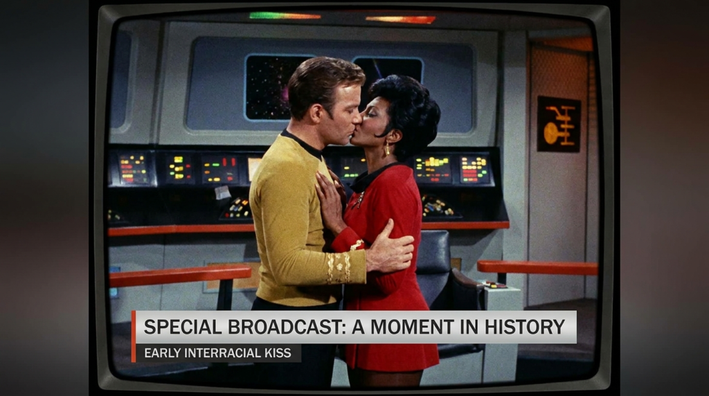 first interracial kiss on TV